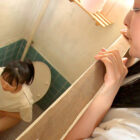 【画像+動画】 修学旅行の夜、こっそり布団の中で何度もイカセてレズに目覚めさせてしまった同級生に数年後…夫が近くにいるのに密着スロー乳首舐めでレズ返しされた私